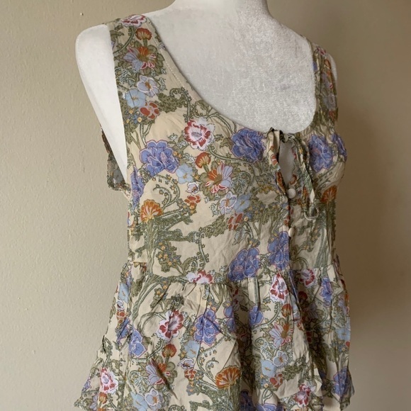 LF floral cropped tank top size S NWT - Picture 2 of 16